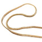 24KT Gold Herringbone 16” Necklace Gold Clasp 1/4 Wide Vintage Photo 4