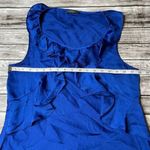 Spence Layered Ruffle Shiny Electric Blue Satin Tank Top M Med Medium Casual Photo 9