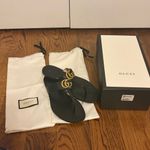 Gucci Black Leather thong sandal with Double G size 39 Photo 5