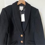 Reformation NEW  Eden Nipped Waist Long Wool Coat - Black Photo 6