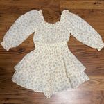 American Eagle  Outfitters Women's Cream and Yellow Playsuit-romper Photo 1