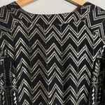 Free People Love Your Chaos Mini Dress Womens Medium Black Gold Drop Waist Tunic Photo 12