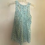 Candie's Womens Tank Top S Small Light Teal With Ice Cream Cones Pastel Print Photo 4