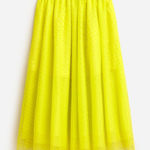 J.Crew NWT Collection Limited-Edition Tulle Midi Bright Kiwi Polka Dot Skirt 10 Photo 0