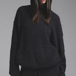 SKIMS  Plus Size 4X/5X Black‎ Onyx COZY KNIT UNISEX HOODIE Pullover Sweatshirt Photo 0
