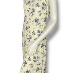 Vintage Midi Dress Floral 90s Momcore Sleeveless Petite Cream Pale Yellow Angel Size 12P Photo 0
