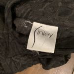 Anthropologie Finley Bradley Jacquard black gray long bell sleeve Mini Dress L Size M Photo 10