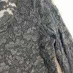 Vtg M Medium Lace Top Y2K 90s Goth Grunge Whimsigoth Festival Long Sleeve Michi Black Photo 2