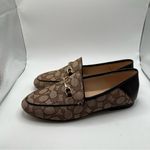 Coach NWB  Haley Loafer brown logo size 8 women’s flat slip on loafer leather Photo 5