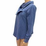 Columbia  Women Medium Heather Blue Asymmetrical Collar Sweatshirt Jacket Photo 4