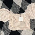 Boutique Crop Plaid Top Tan Photo 0
