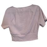 Madewell  Shirred Crewneck Crop Top Lavender Size M NWT Photo 3