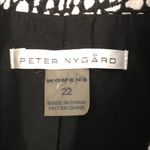 Peter Nygard  Black and White Patterned Blazer women’s Plus 22 Open Front Snap Photo 7