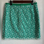 J.Crew  Kelly Green Floral Embroidered Overlay Skirt Photo 2