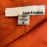 June and Hudson || Orange linen shorts w/ pockets Photo 4