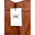Bardot  Croc Vegan Leather Pants M/6 High Rise Ankle Embossed Boot‎ Cut Tan Photo 4