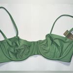 J.Crew Balconette Underwire Bikini Top Olive Green Sage Swim Ruched Size 36A NWT Photo 1