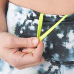 Lululemon Black Mini Blooming Pixie Aquamarine Stop At Nothing Crop Leggings Photo 4