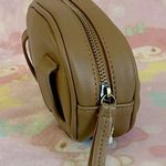 Quilted leather zipper belt pouch (NEW) Brown Photo 5