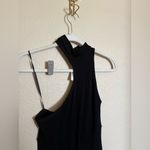 Urban Outfitters  Asymmetrical‎ Halter Neck Ribbed Flare Jumpsuit Sz L NEW black Photo 1