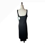 Halara Dress Women XL Black Softlyzero Airy Square Neck Corset Ruched Midi NWT Photo 2