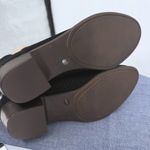 Lucky Brand Baley Black Suede Perforated V Cut Ankle Boots 12M Chop Out Boho Photo 3