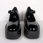 LARROUDE Black Patent Leather Olivia Platform Mary Jane Pump Chunky Women's 9.5 Photo 6