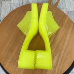 Steve Madden  Harlin Chunky Jelly‎ Neon Slide Sandals Citron Yellow 9 Y2K Photo 6