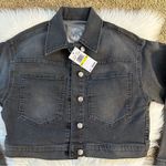 Michael Kors Grey Crop Denim Jacket Size M New Gray Size M Photo 11