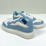 Alexander Wang  Puff Pebble Leather Logo Low Top Sneakers Blue White EU 39 NEW Photo 11