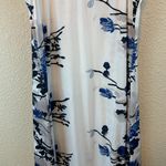 Floral dress sz XL casual vacation flowers boho resort mini dress beach coverup Blue Photo 2