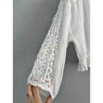 American Eagle NWT White Tie Front Crochet Crop Top Size Large Photo 4