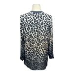 Susan Graver Long Sleeve Tunic Sequin Leopard Black Gray Tan 8 Photo 3