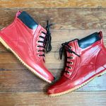 Vintage Sporto 1980s Red Rubber Fleece Lined Rain Boots Size 7 Photo 6