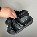 Princess Polly | 7 Woman’s Black Chunky Sandals Slip On Grunge Photo 4