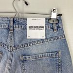 Garage NWT  Denim 90s Relaxed Straight Cut Leg Jeans Hayden Blue Distressed Photo 3