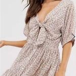 Faithfull the Brand Marigot Pink Floral Tie Front Mini Dress Azalea Floral Med Photo 0