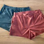 Old Navy Bundle of 2  Active Size XL Athletic Shorts PowerSoft Gray and Red Brown Photo 0