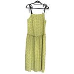 Topshop NWT  Floral Print Drop Waist MIDI Dress, Size 6 US Women’s “Lime” Color Photo 5