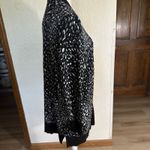 Lane Bryant Black Blue Open Front Cardigan Sweater Plus Size 18/20 Animal Print Photo 15