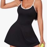 Almaga Women's Scoop Neck Tennis Dress Sleeveless Mini Athletic Dresses with Shorts Pockets Activewear Black Medium Photo 2