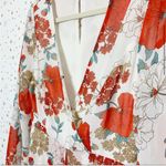 Entro White and Red Floral Maxi Dress romper Photo 7