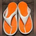 Crocs Athens Thong Sandals Pearl and Orange Women’s sz 7 Photo 1