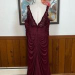 David's Bridal Elegant David’s Bridal Burgundy Lace Mother of the Bride Gown! Photo 4