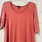 Eileen Fisher Viscose Jersey Tunic Dress Knit Top Size M Watermelon Tangerine Photo 2
