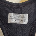 Athleta Fast Track Ruched Tank Top Racerback Dark Grey Running Small Photo 2