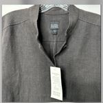 Eileen Fisher NWT | Brown Transitional Twill Linen Blend Top Jacket Sz. Large Photo 2