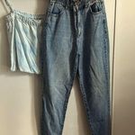 Forever 21 Ladies Paper Bag Elastic Waist High Rise Denim Jeans Size Medium Photo 0