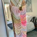 Michael Costello X Revolve Summer Midi Dress Watercolor NWT Size Small Pink Photo 5
