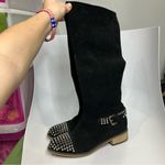 Kelsi Dagger Kelsi Dagger tall black suede boots studded silver women’s size 8 punk goth Photo 7